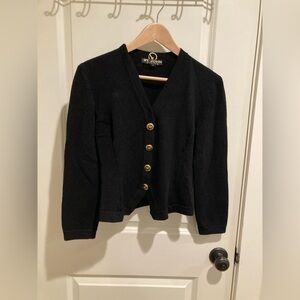 St. John knit basics Button-Up black Cardigan - Size S
